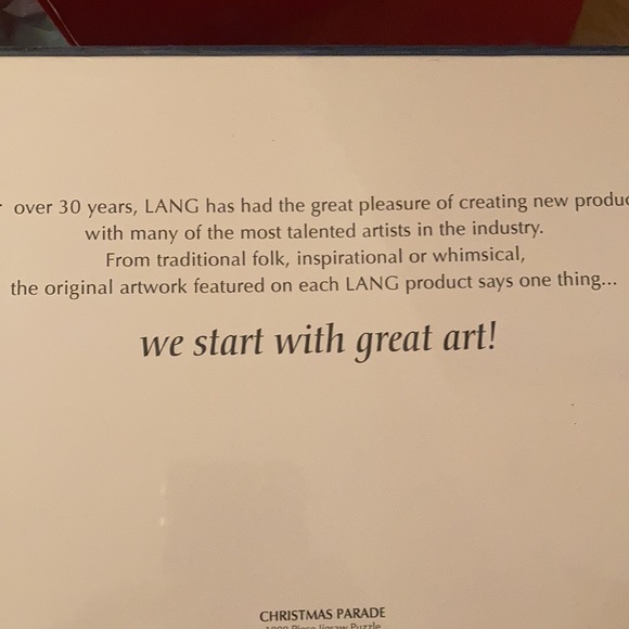 Christmas Parade Lang 1000 pc jigsaw puzzle - Picture 4 of 4